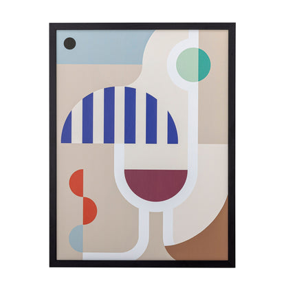 Ilustração do vinho de Bloomingville com moldura, preto, cara