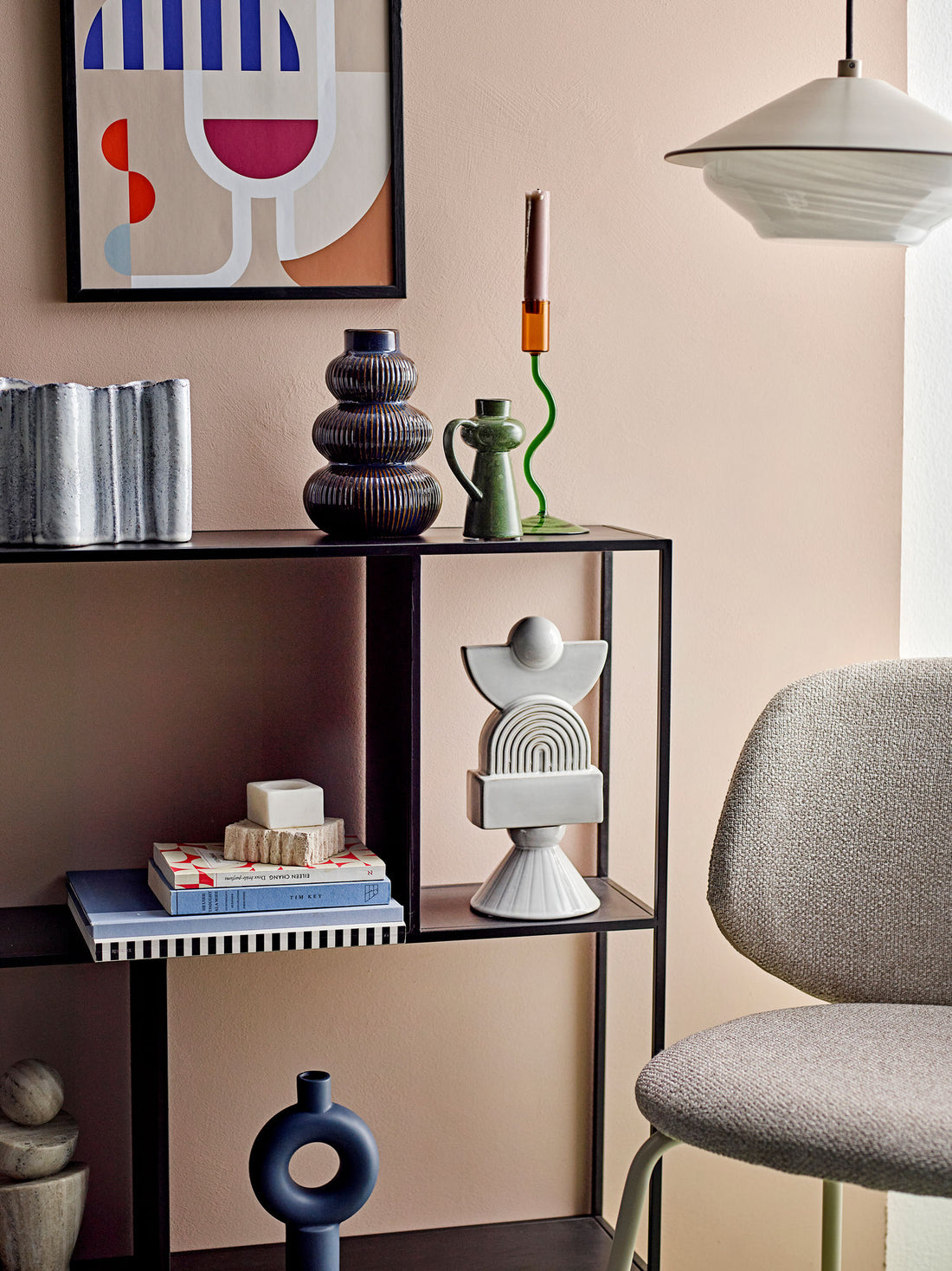 Ilustração do vinho de Bloomingville com moldura, preto, cara