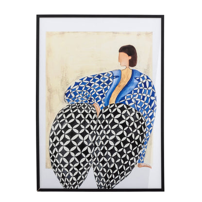 Ilustração de Bloomingville Vivianne com quadro, preto, cara