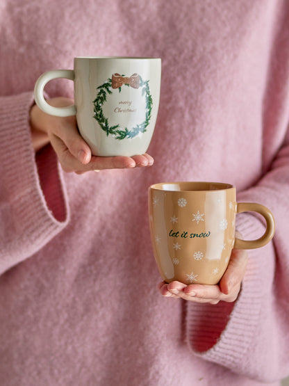 Caneca Jolina, Natural, Grés D9xA10 cm, conjunto de 2