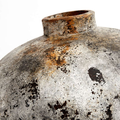 Pote de eco 80 - ferrugem cinza - terracota - h: 80 Ø: 45 cm