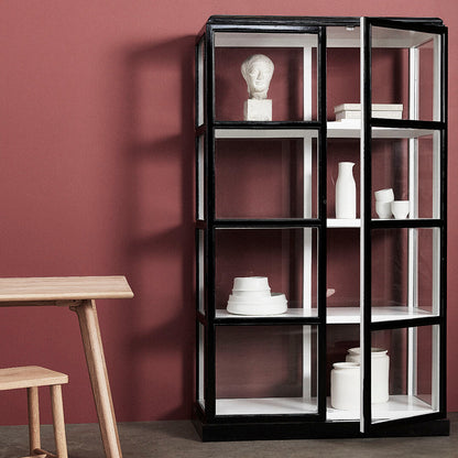 Vitrine Preto/Branco - 110x50xh187cm