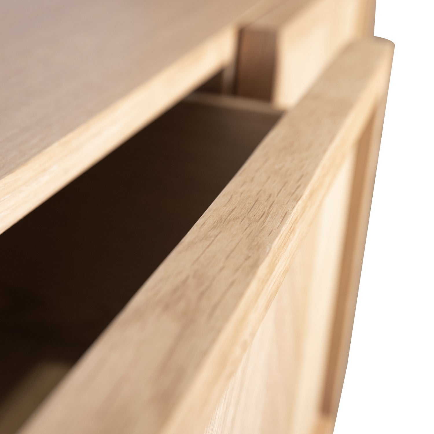 Gavetas de mesa de console em espinha de peixe naturais - 150x38xh90cm