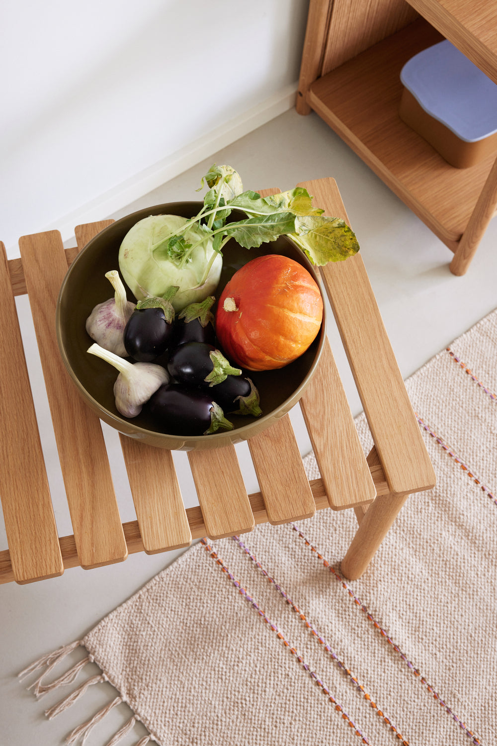 Banco Remo Pequeno Natural - 70x40xh45cm