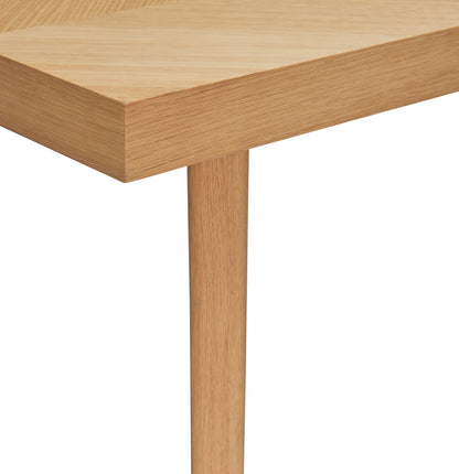 Mesa de jantar em espinha de peixe pequena natureza - 160x80xh78cm