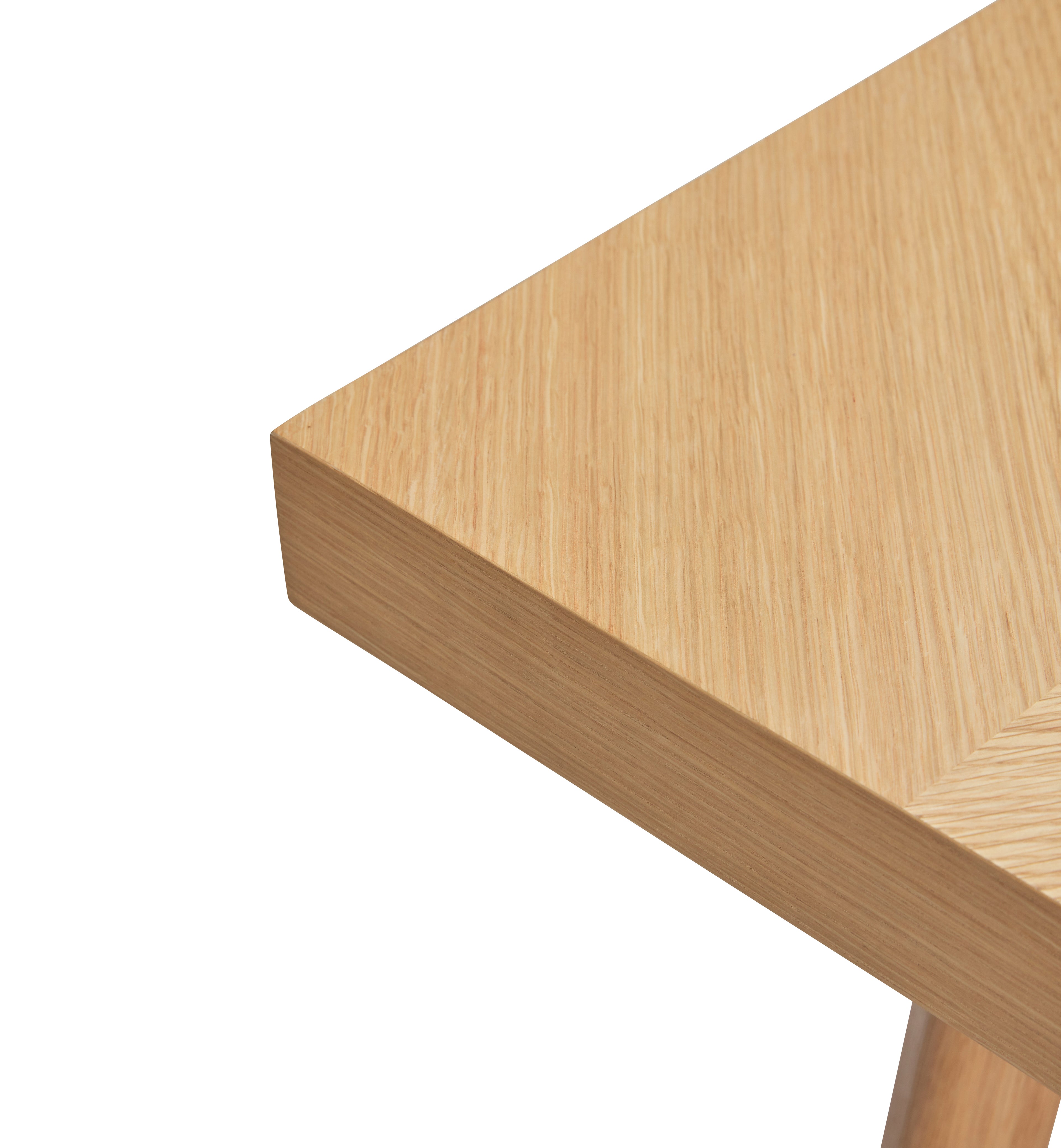 Mesa de jantar em espinha de peixe pequena natureza - 160x80xh78cm