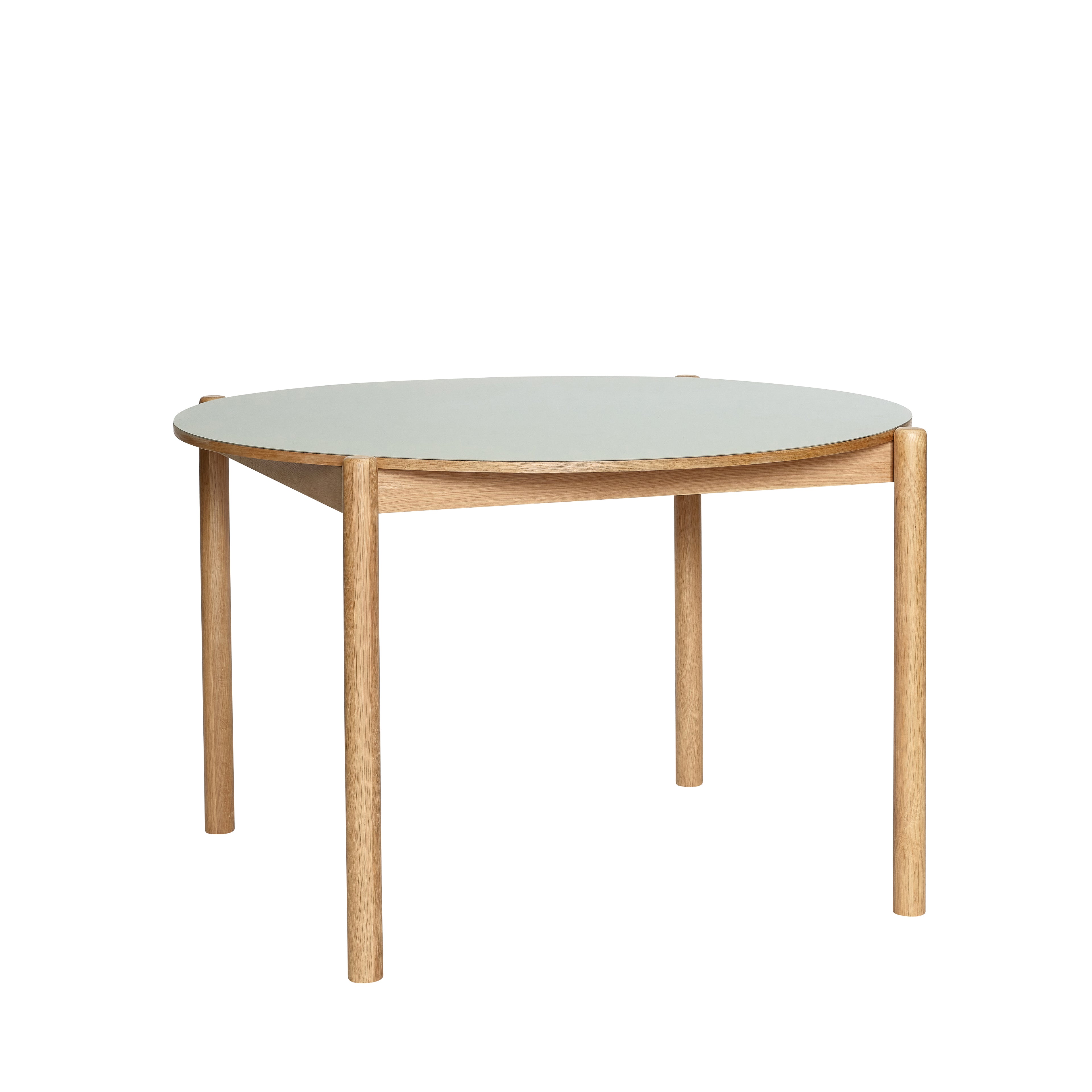 Mesa de Jantar Oblíqua Redonda Cinza - ø115xh75cm
