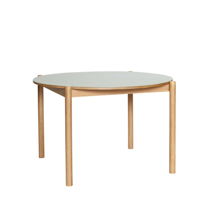 Mesa de Jantar Oblíqua Redonda Cinza - ø115xh75cm