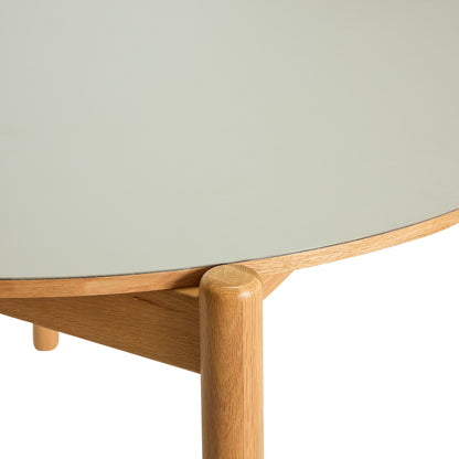 Mesa de Jantar Oblíqua Redonda Cinza - ø115xh75cm