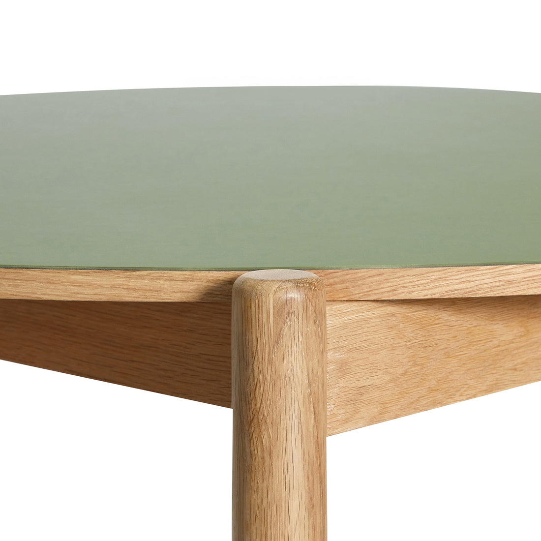 Mesa de Jantar Oblíqua Redonda Verde Oliva - ø115xh75cm