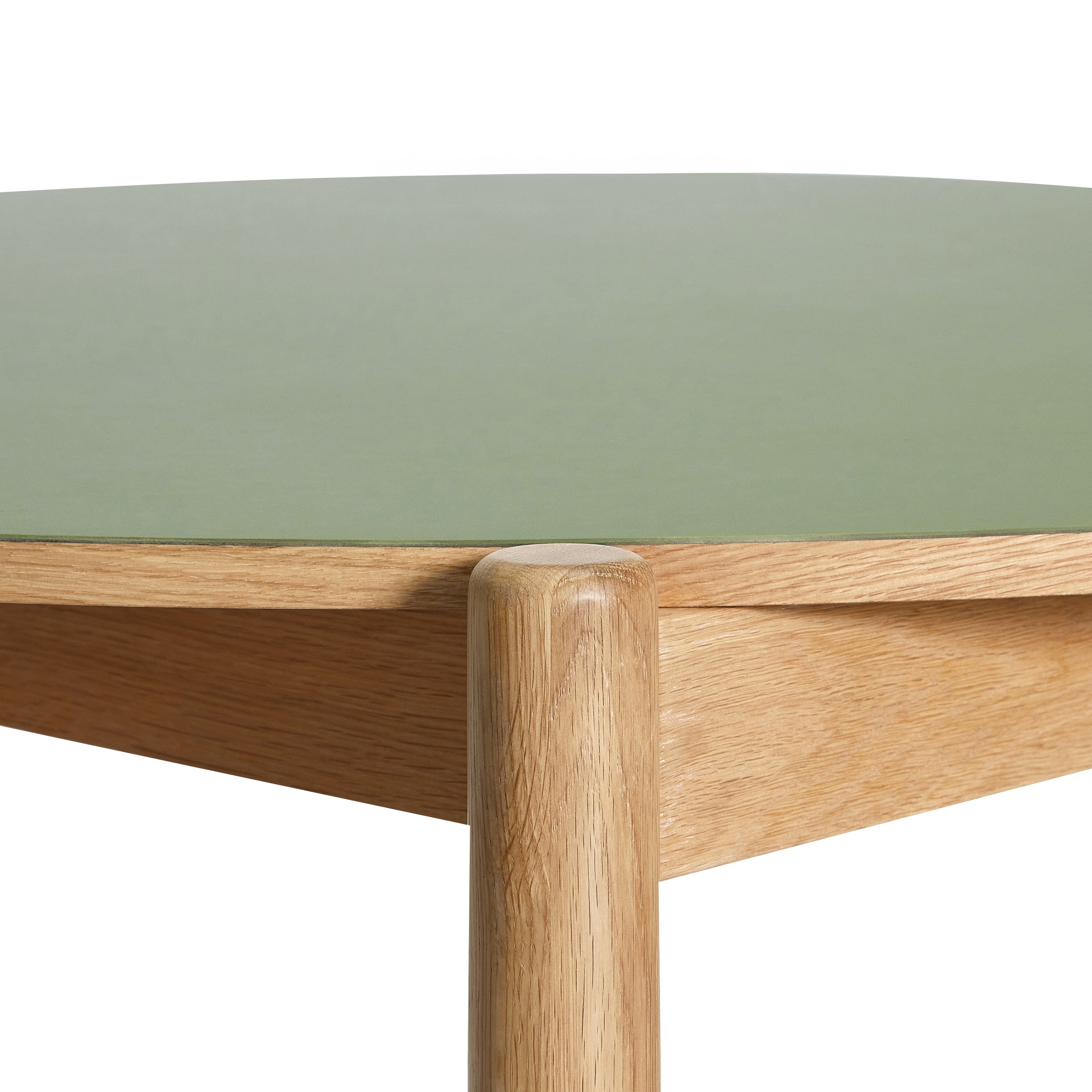 Mesa de Jantar Oblíqua Redonda Verde Oliva - ø115xh75cm