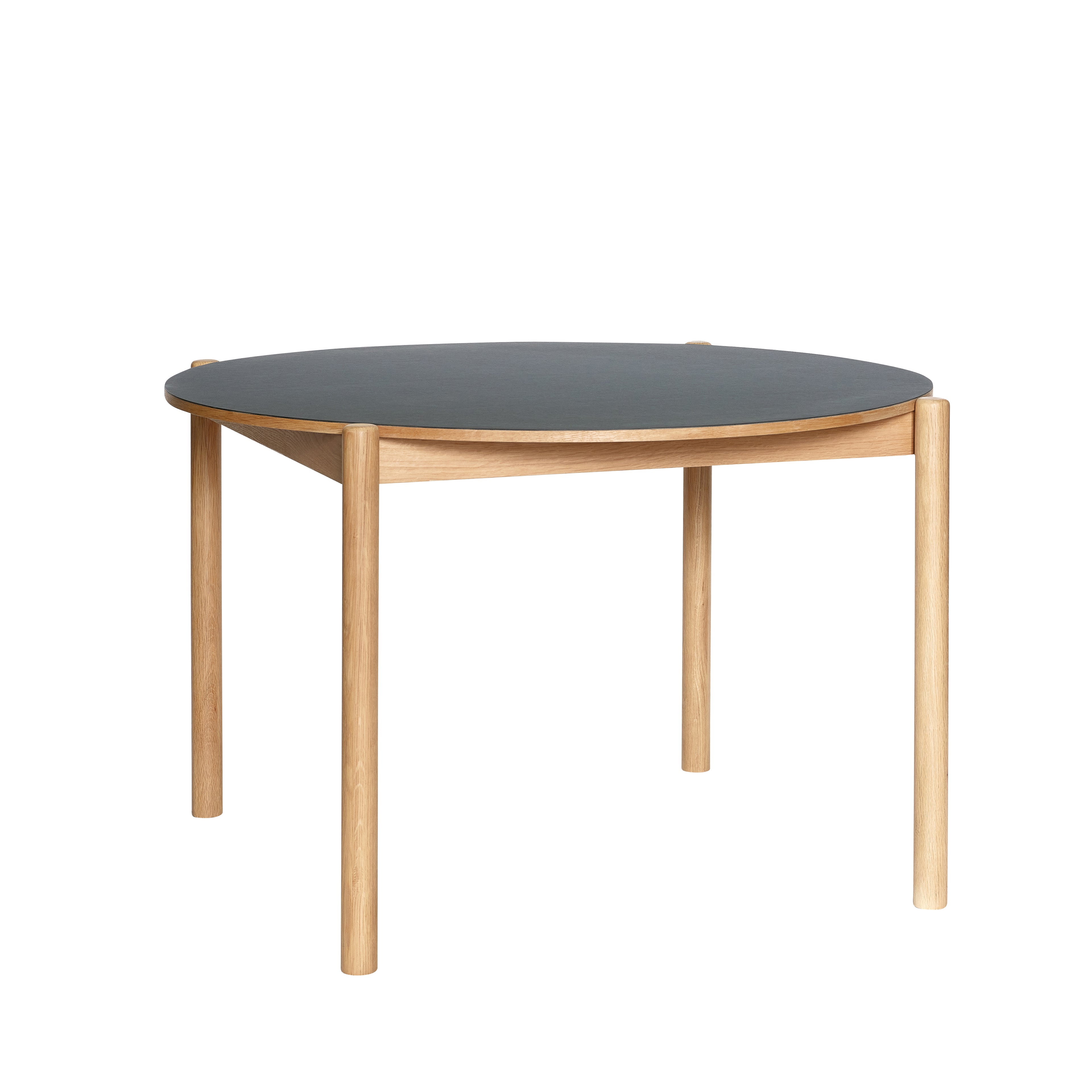 Mesa de jantar oblíqua redonda preta - ø115xh75cm
