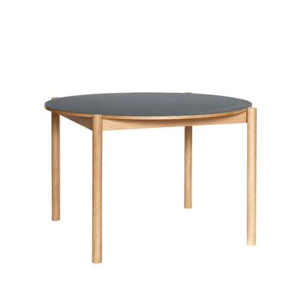 Mesa de jantar oblíqua redonda preta - ø115xh75cm