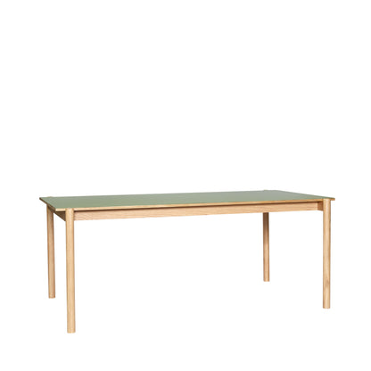 Mesa de Jantar Oblíqua Retangular Verde Oliva - 190x107xh75cm
