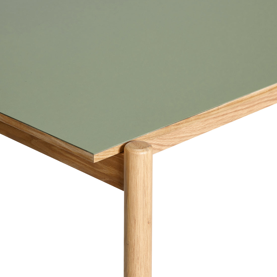Mesa de Jantar Oblíqua Retangular Verde Oliva - 190x107xh75cm