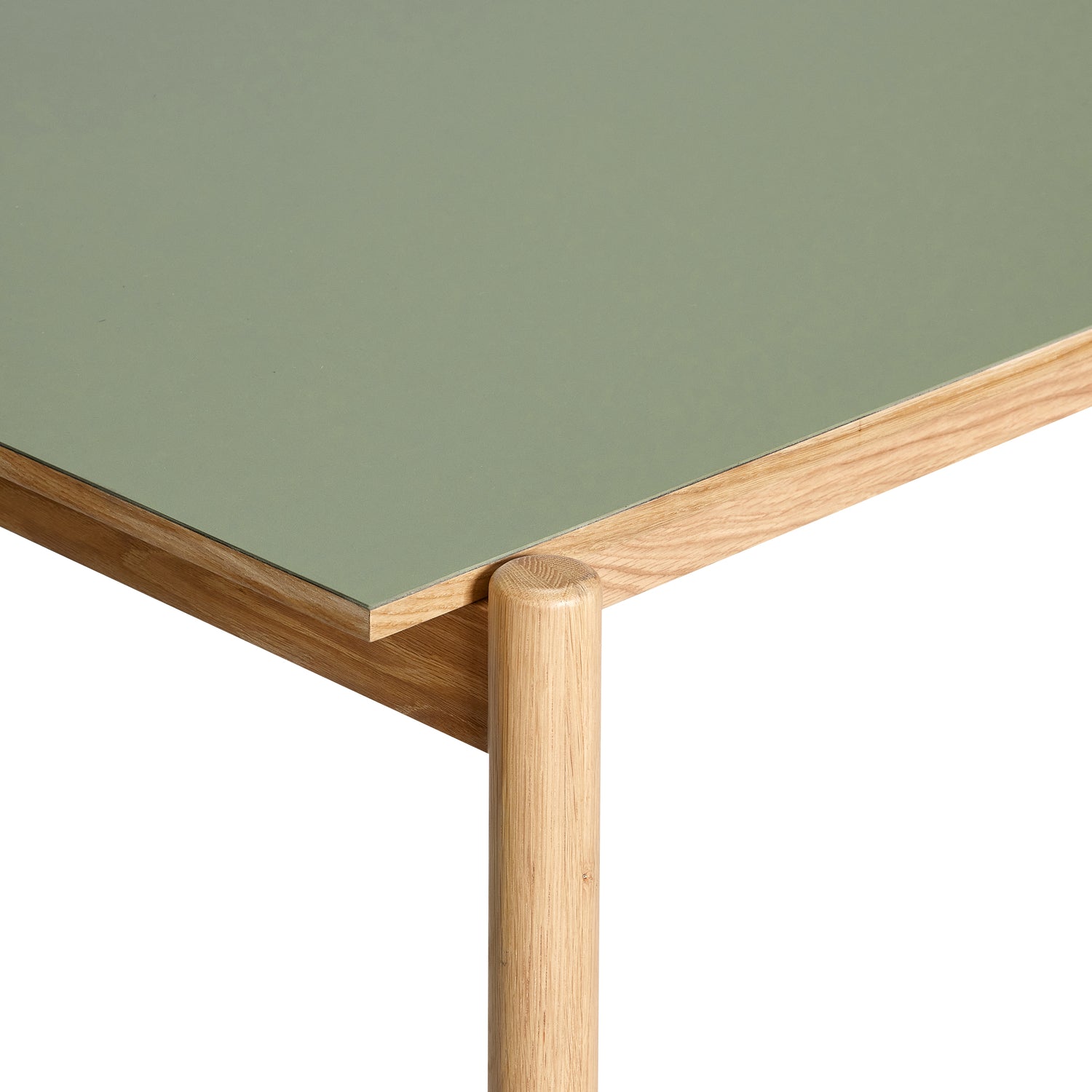Mesa de Jantar Oblíqua Retangular Verde Oliva - 190x107xh75cm