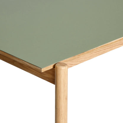 Mesa de Jantar Oblíqua Retangular Verde Oliva - 190x107xh75cm