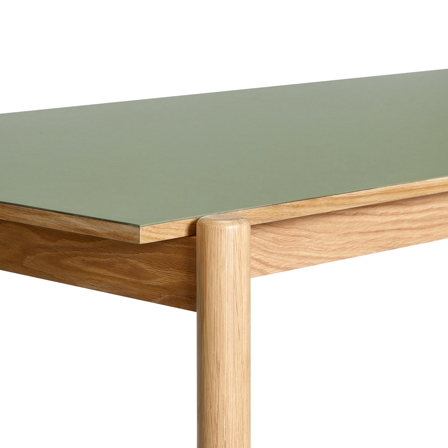 Mesa de Jantar Oblíqua Retangular Verde Oliva - 190x107xh75cm