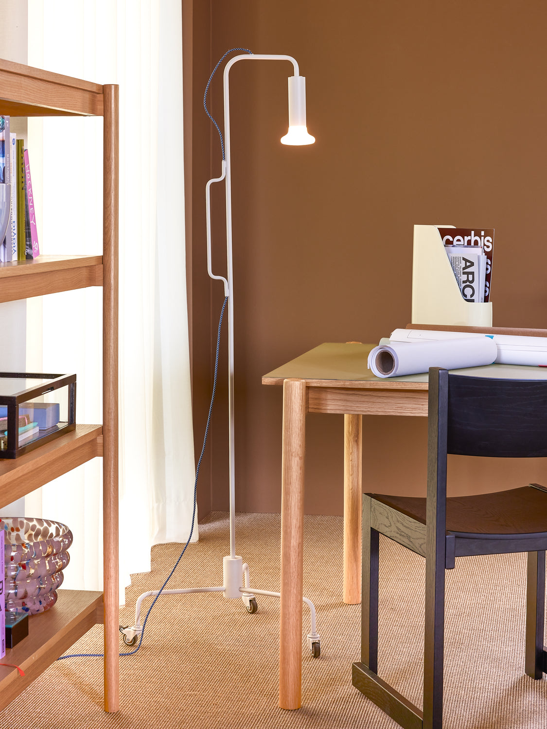 Mesa de Jantar Oblíqua Retangular Verde Oliva - 190x107xh75cm