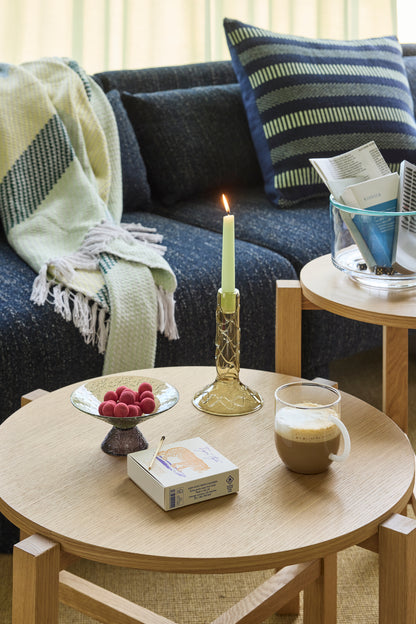 Mesa de Centro Quatro Natural (conjunto de 2) - ø68xh42cm, ø48xh55cm