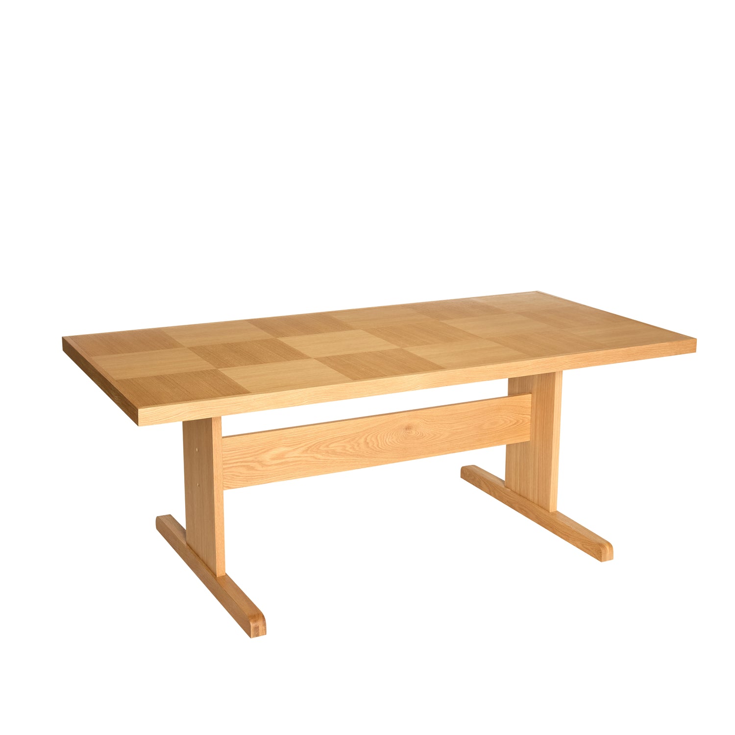 Mesa de Jantar Xadrez Natural - 195x95xh74cm