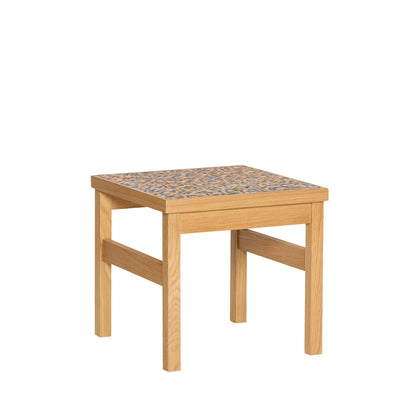 Mesa lateral confete multicolorida - 40x40xh38cm