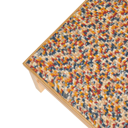 Mesa lateral confete multicolorida - 40x40xh38cm