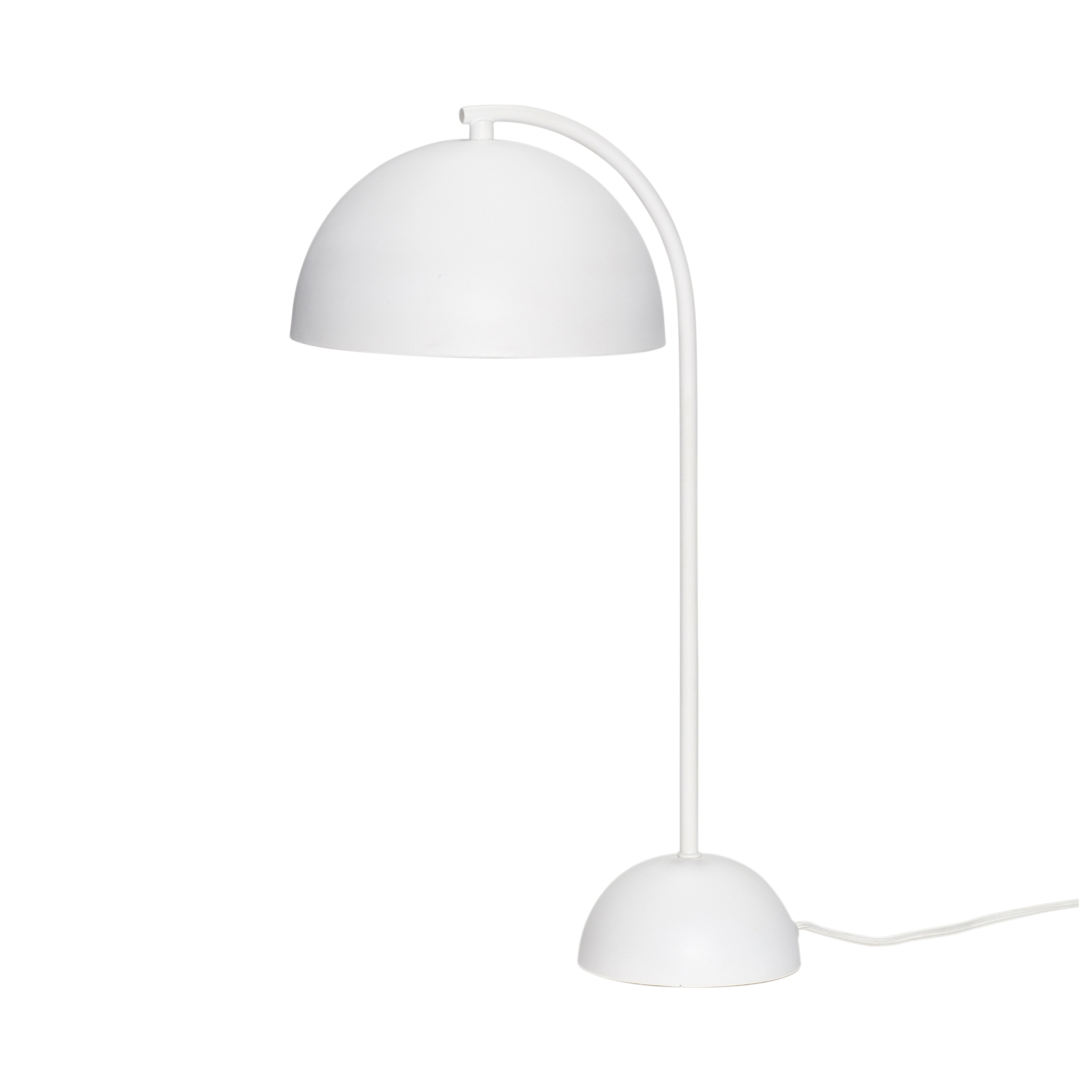 Lâmpada de mesa de formulário Branco - Ø23xh48cm, E14/25W