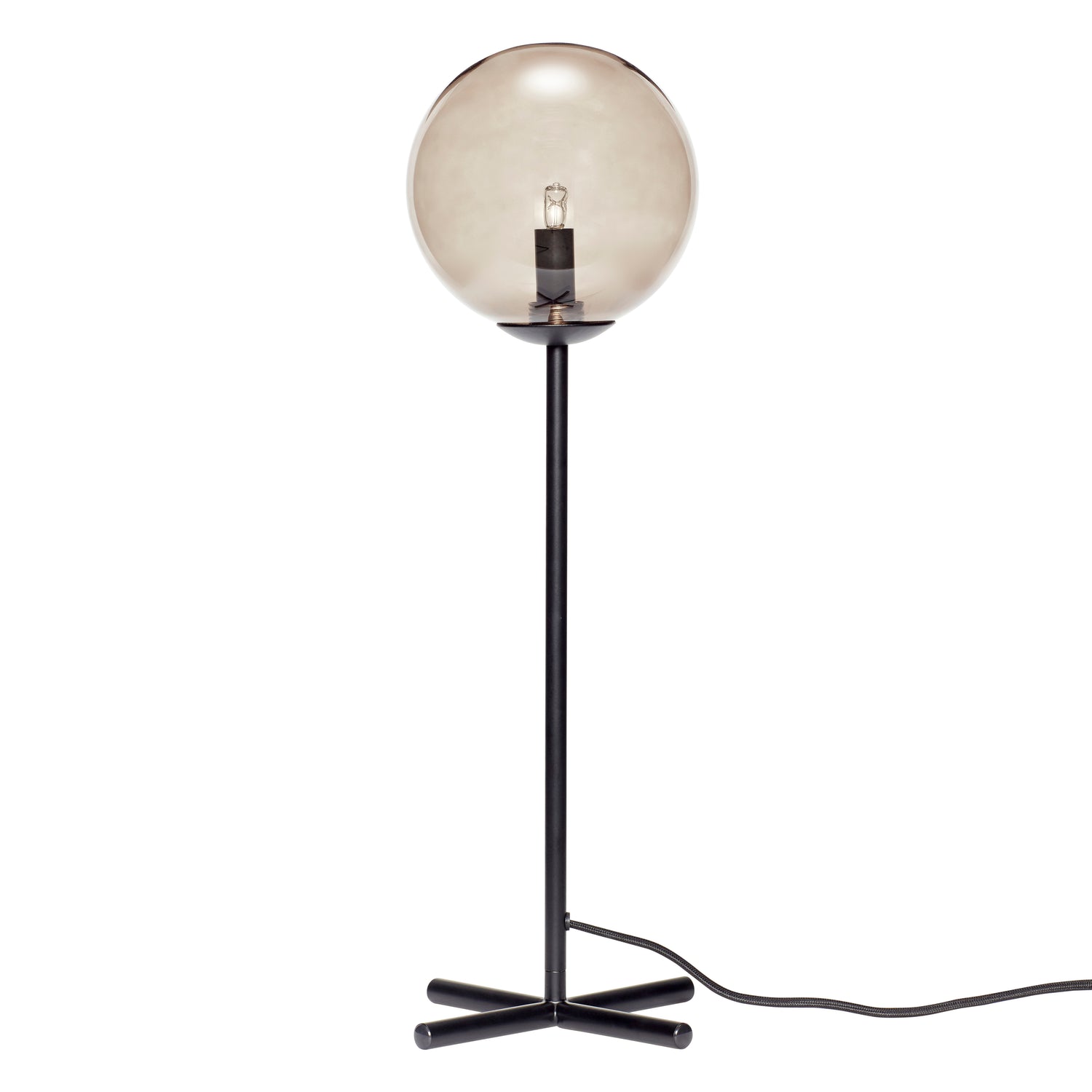 Lâmpada de mesa de campeão preto/cor de fumaça - Ø20xh50cm, G9/18W/LED 3W