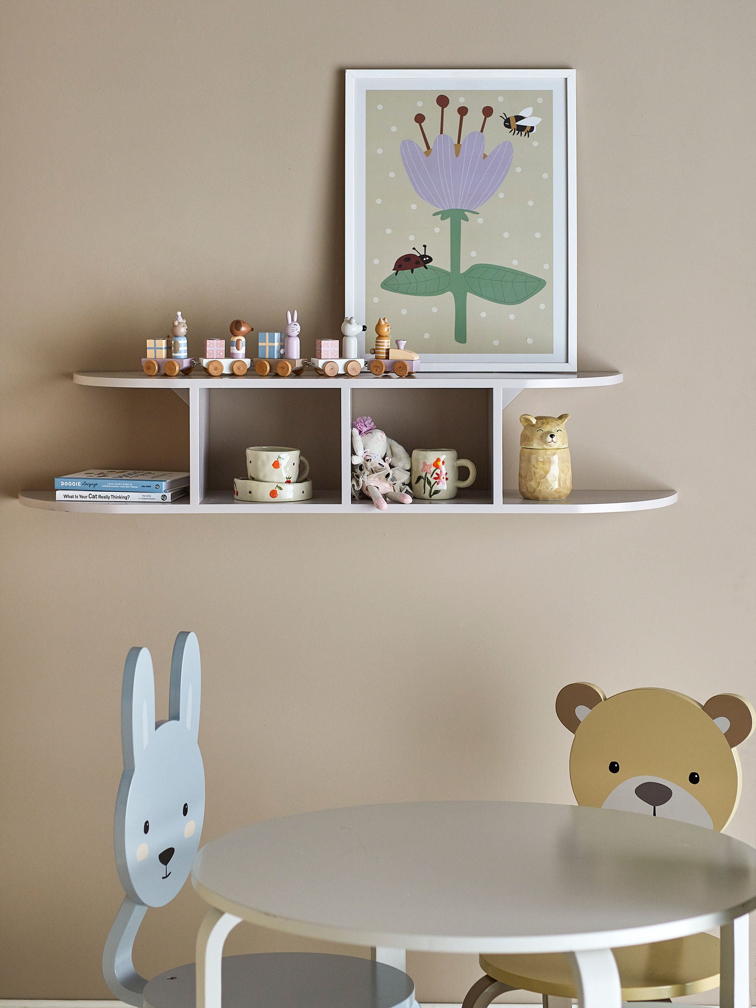 Bloomingville mini elias prateleira, cinza, mdf