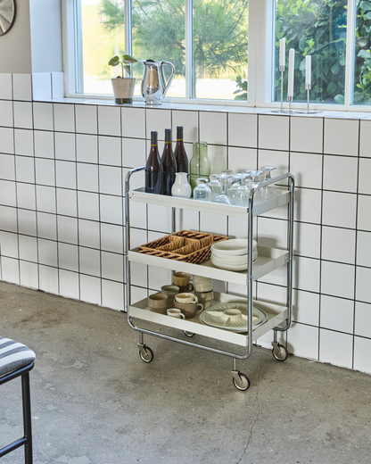 Carrinho, HDRoll, grande, acabamento prateado