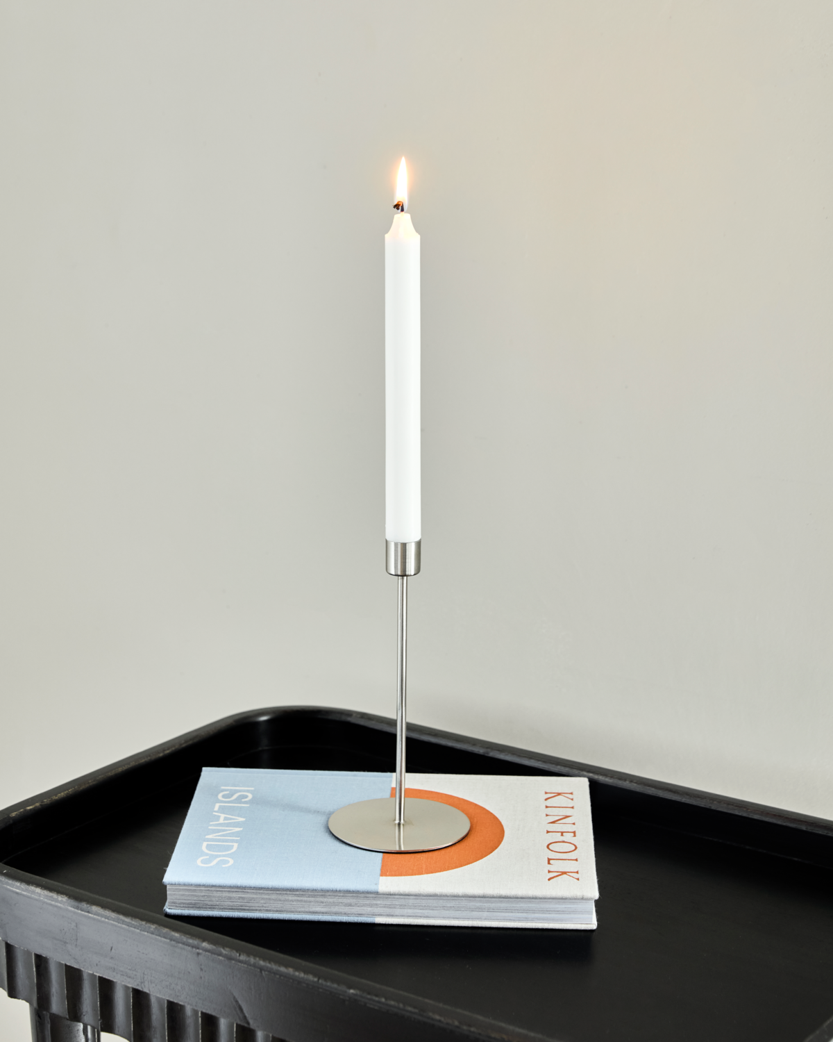 Castiçal, HDAnit, acabamento prateado