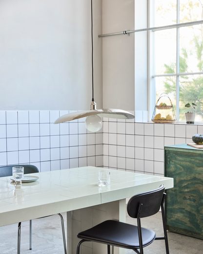 Abajur, chapéu HD, prata escovada