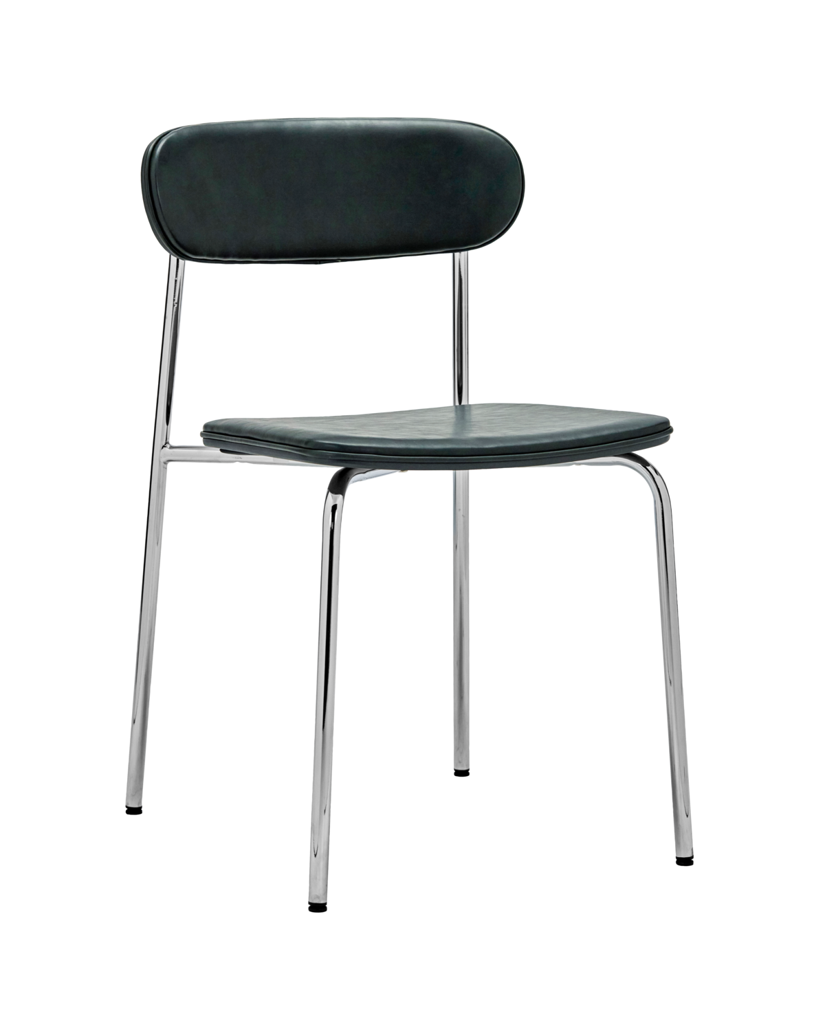 Cadeira, HDPova, Cromo; Verde escuro