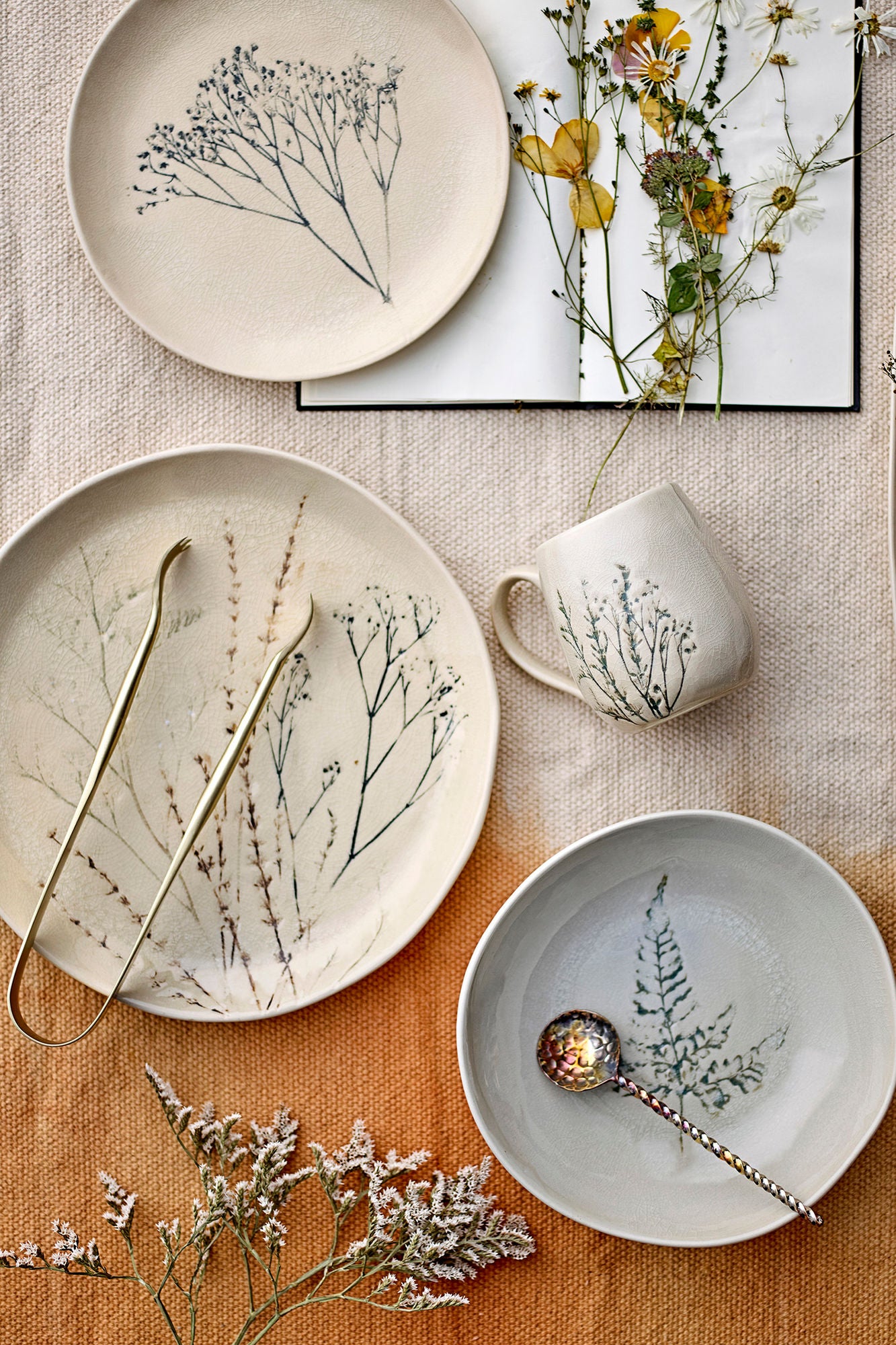 Bloomingville Bea Plate Deep, Multipak, Nature, GJa