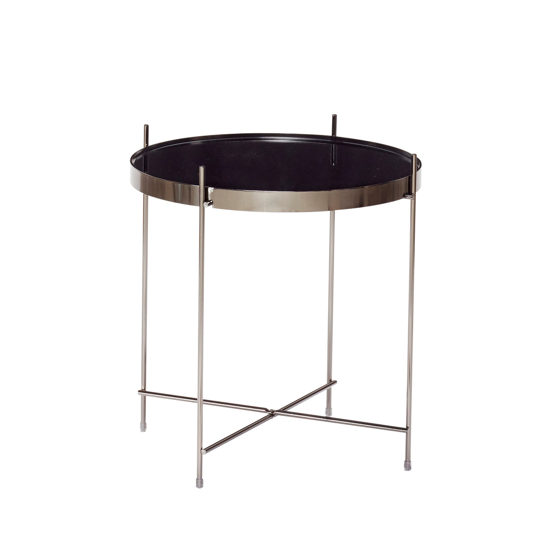 Refletir mesa lateral preto - Ø43xh45cm