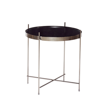 Refletir mesa lateral preto - Ø43xh45cm
