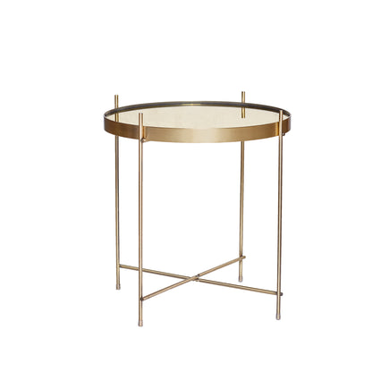 Reflete a mesa lateral de latão - Ø43xh45cm