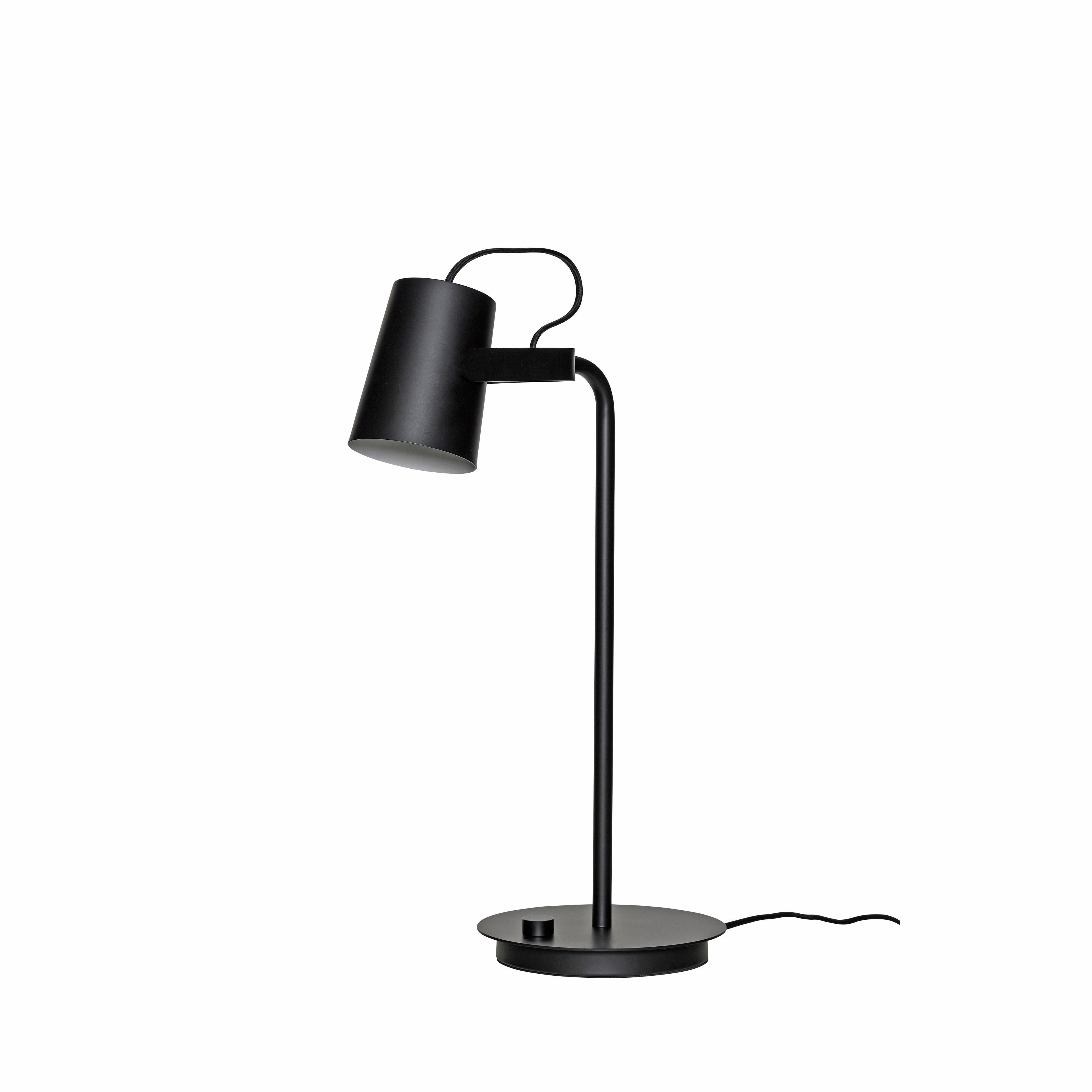 Lâmpada de mesa ardente preta - 35x20xh54cm, e14