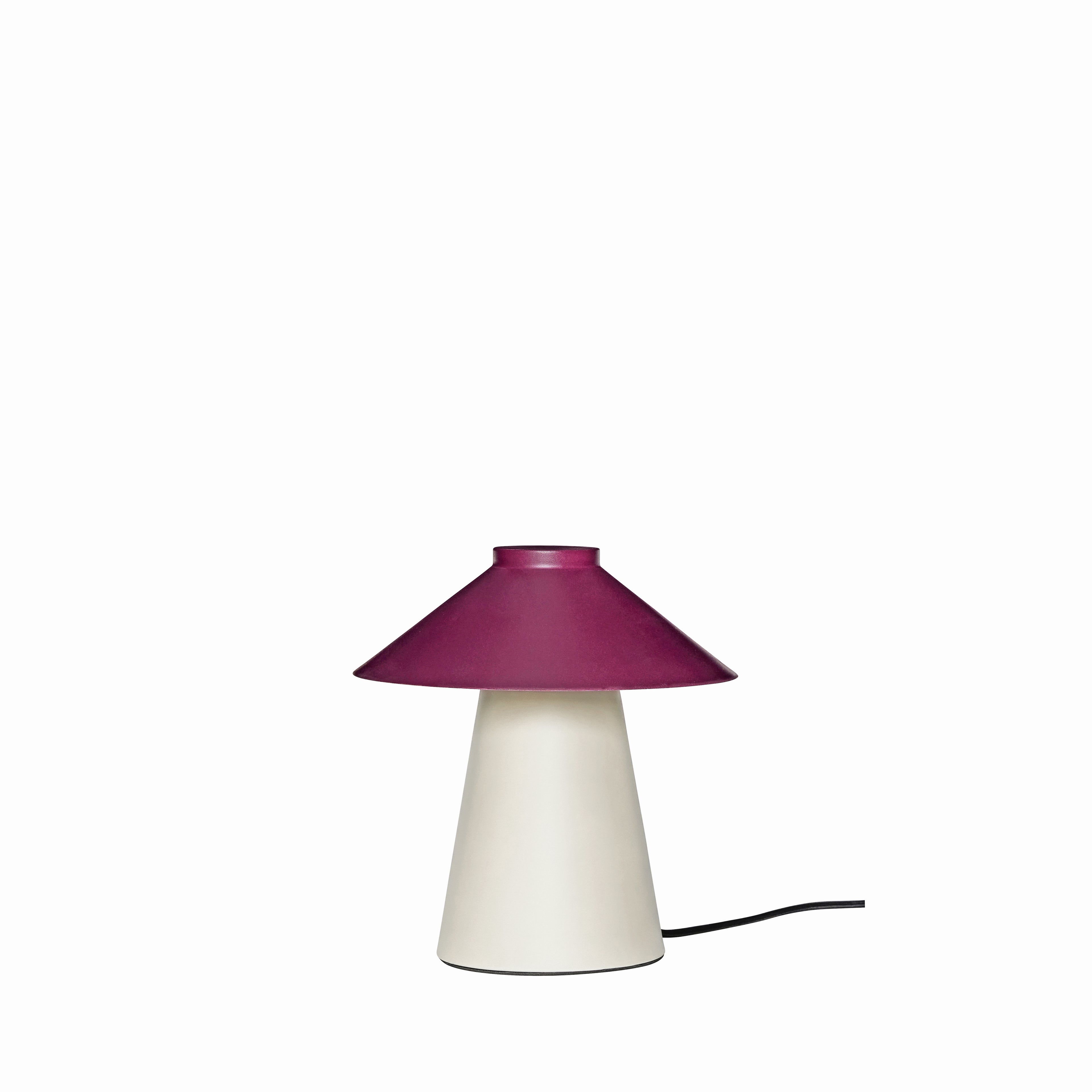 Lâmpada de mesa de garganta areia/Borgonha - Ø25xh26cm, e27