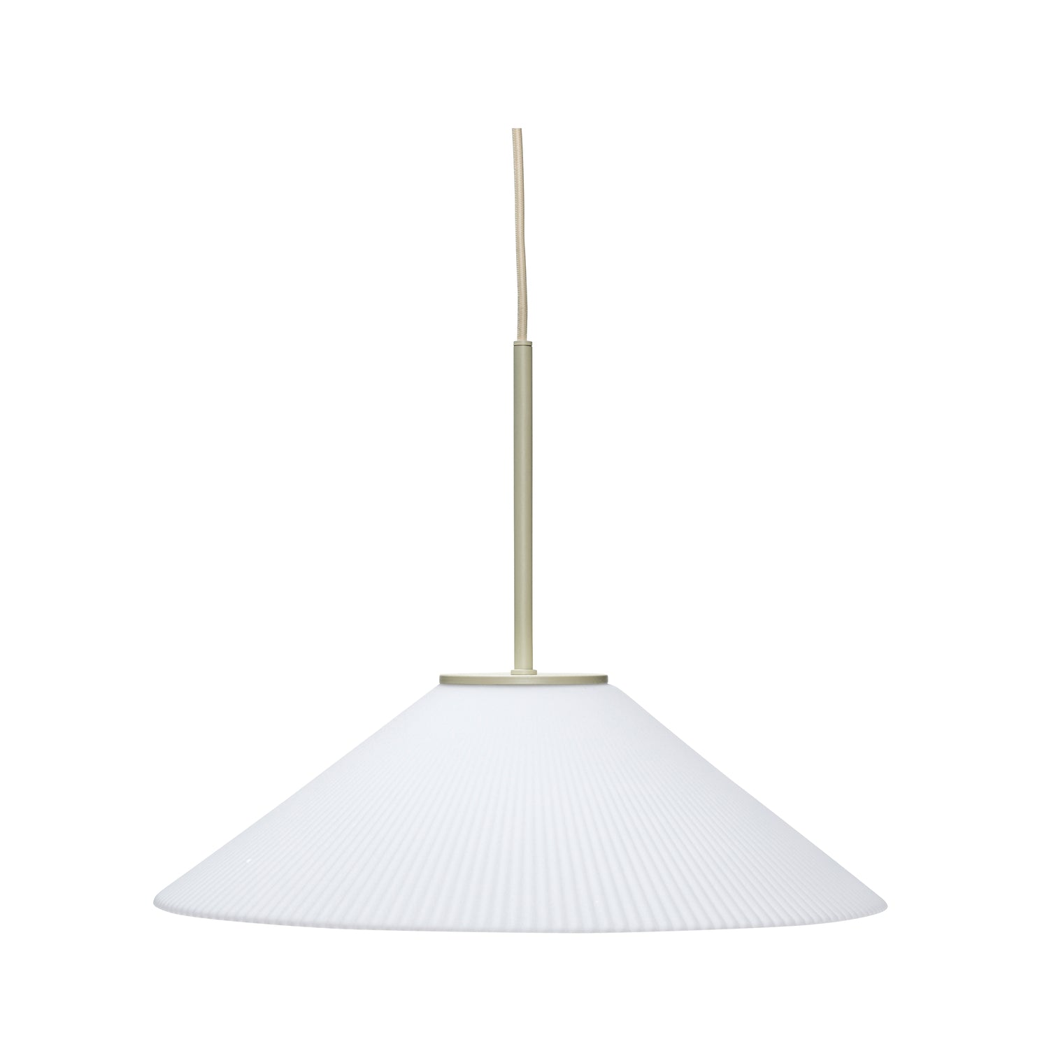 Pendente Sólido Branco/Areia - ø44xh34cm, E27