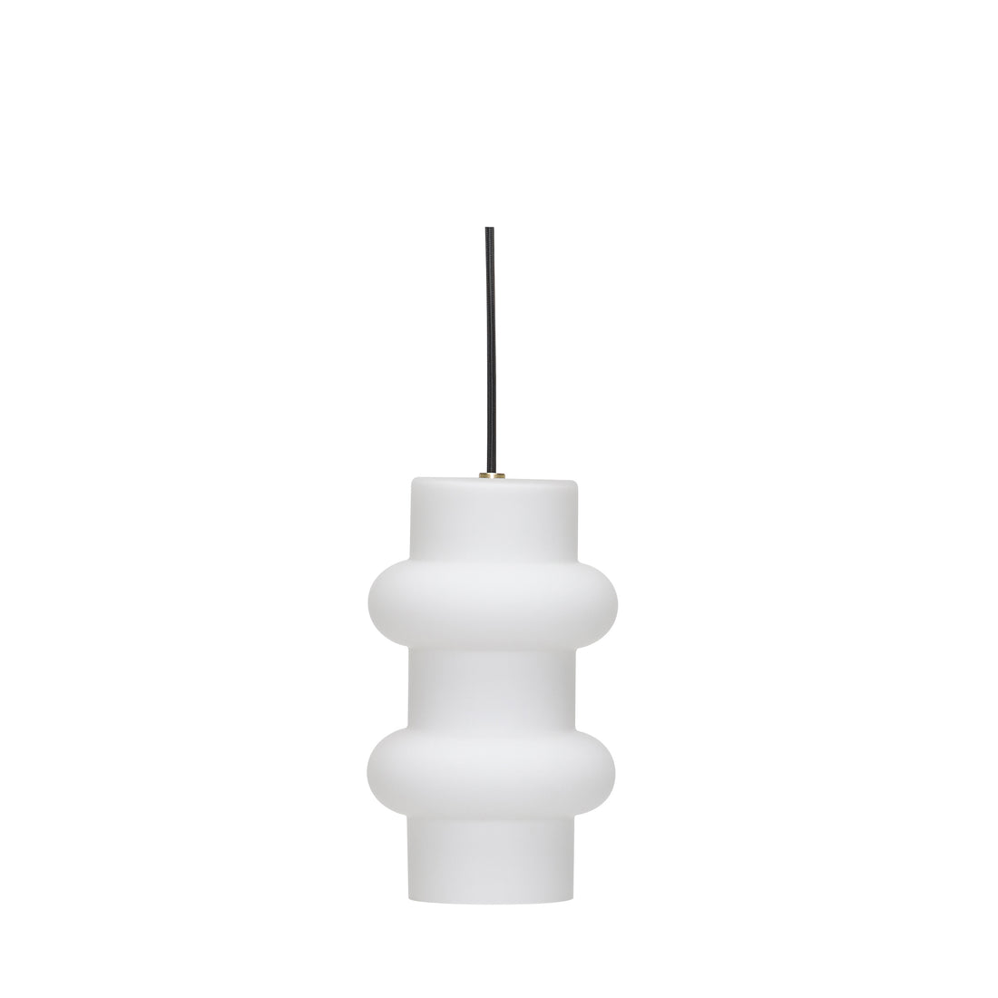 Pendente Comprimido Duplo Branco Mate - ø15xh25cm,