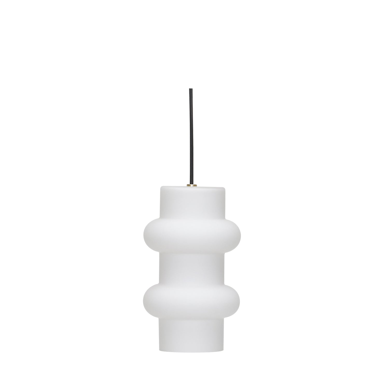 Pendente Comprimido Duplo Branco Mate - ø15xh25cm,