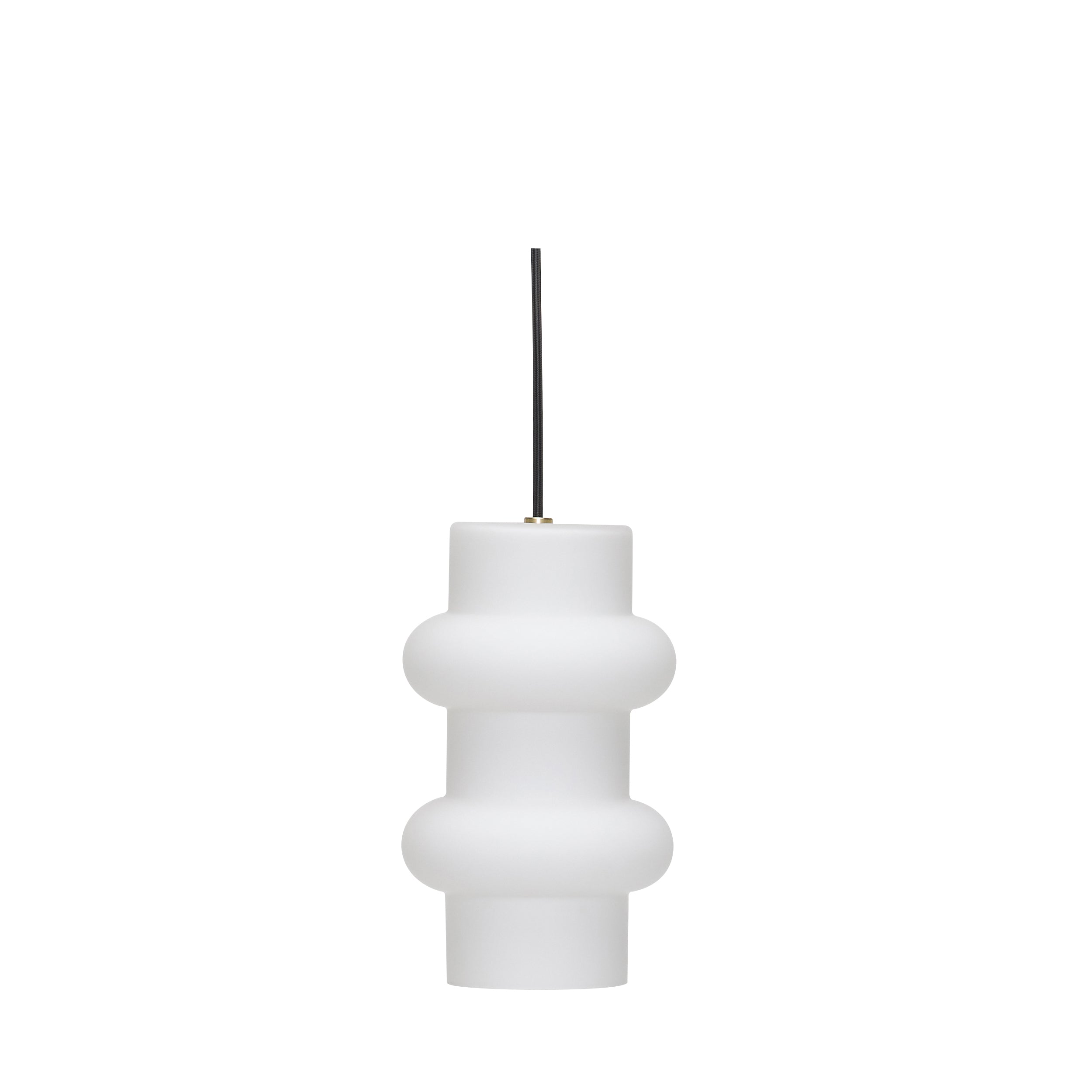 Pendente Comprimido Duplo Branco Mate - ø15xh25cm,