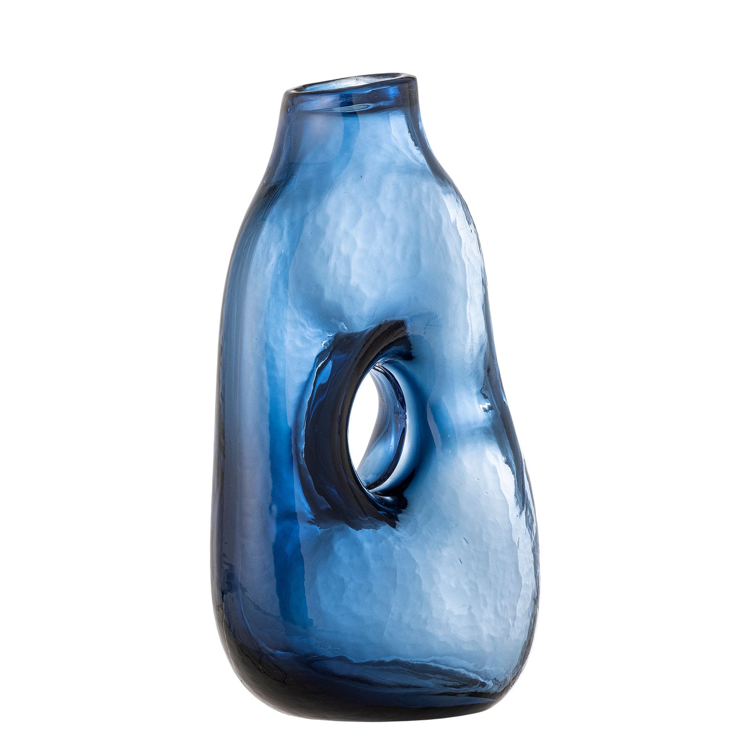 Vaso de Bloomingville Harri, azul, vidro