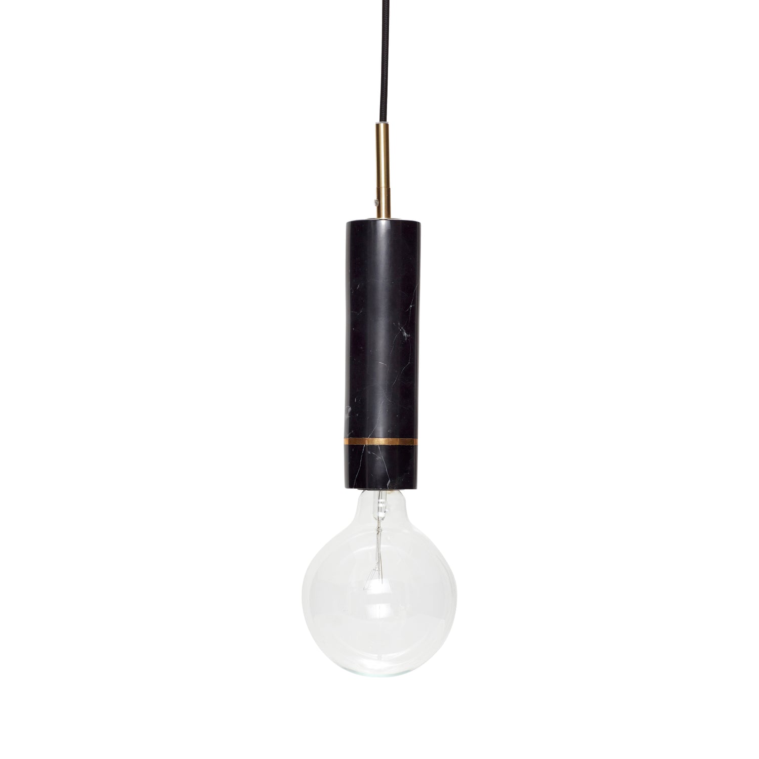 Pingente elegante preto - Ø6xh29cm, e27