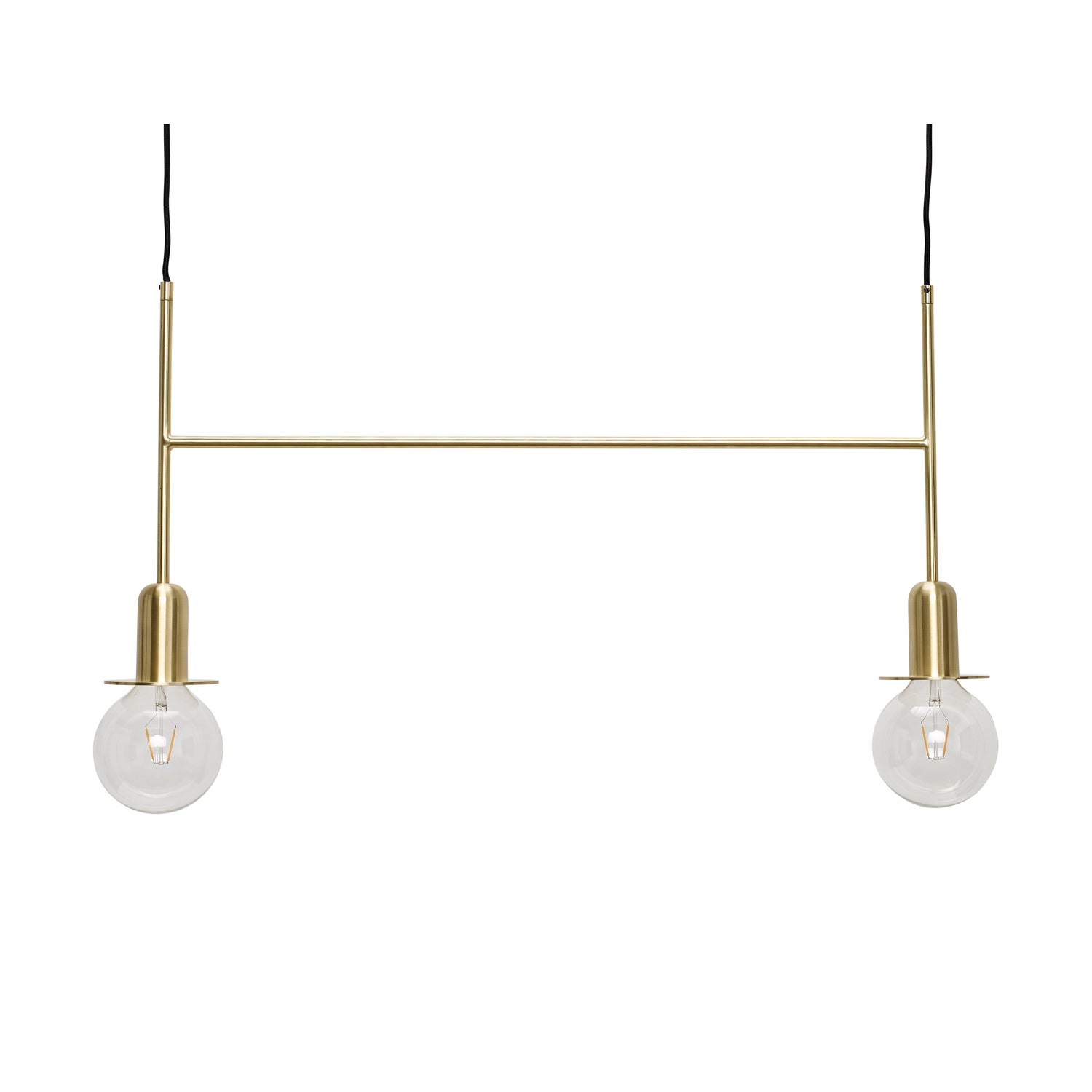 Duas vezes pendente de cor de latão - 86xh40cm, e27/40w