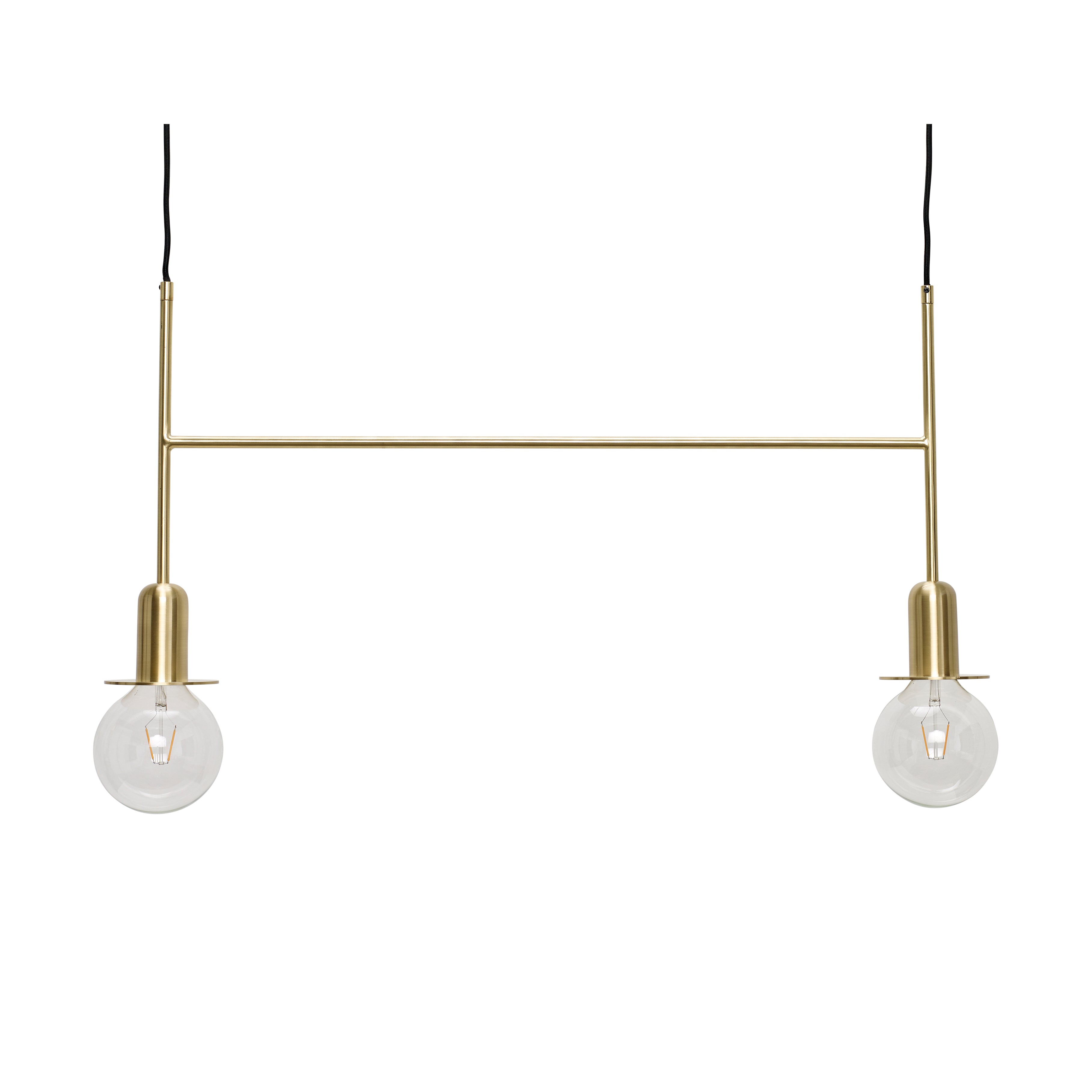 Duas vezes pendente de cor de latão - 86xh40cm, e27/40w