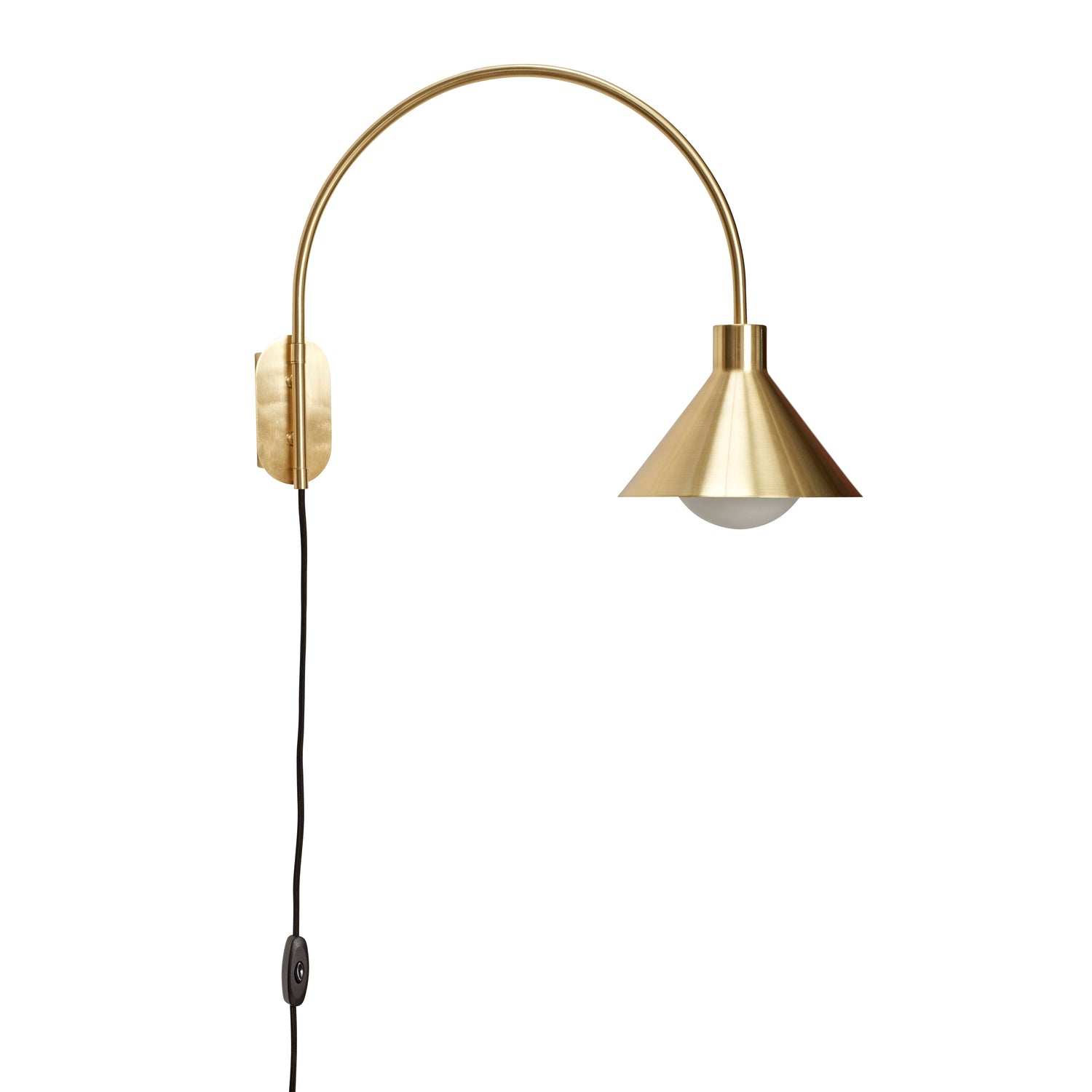 Lâmpada de parede de tubo Cor de latão - 55xh40cm, e27