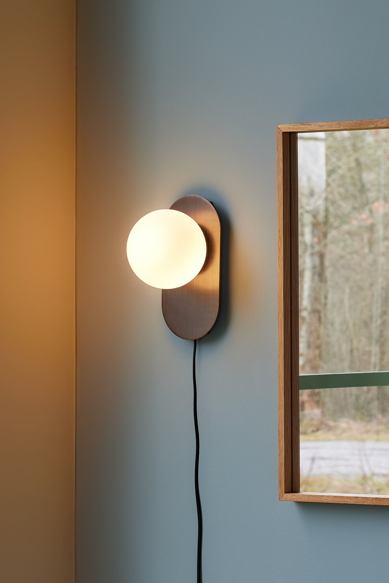 Lâmpada de parede da lua Brass dourada - 24x12xh16cm, G9